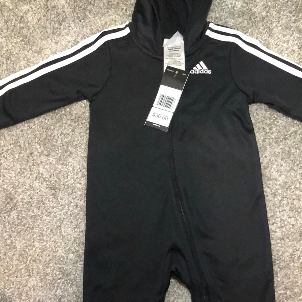 NWT adidas 9 mo boys hooded onesie